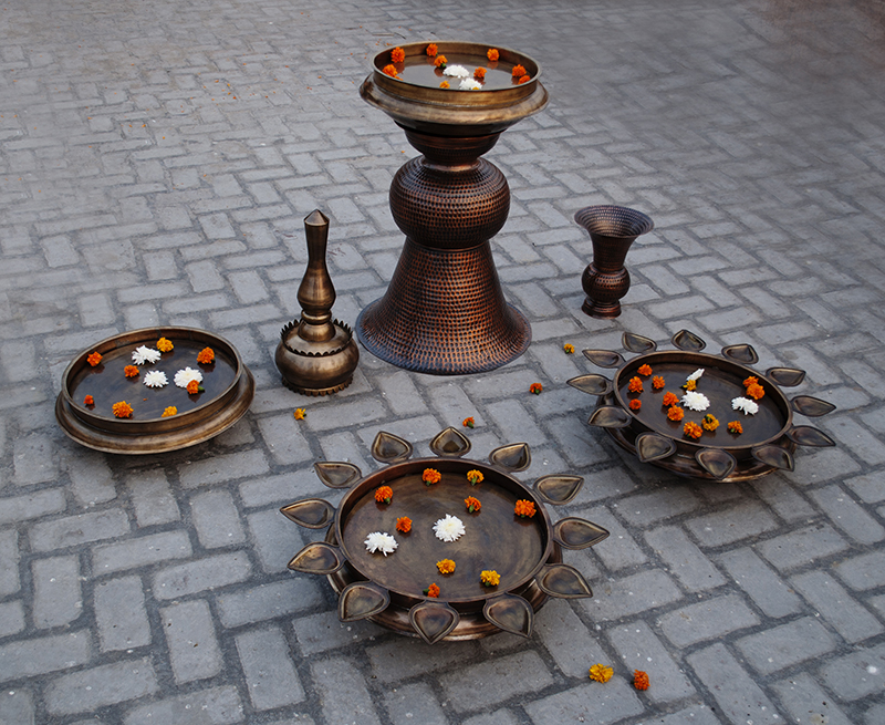 Copper Market Parts - Deepam - Floor Lamp- Kerala Sutra by Sahil & Sarthak